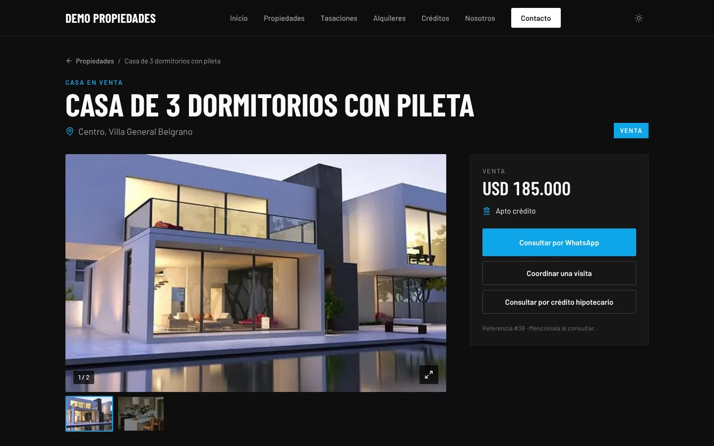 Ficha de una propiedad