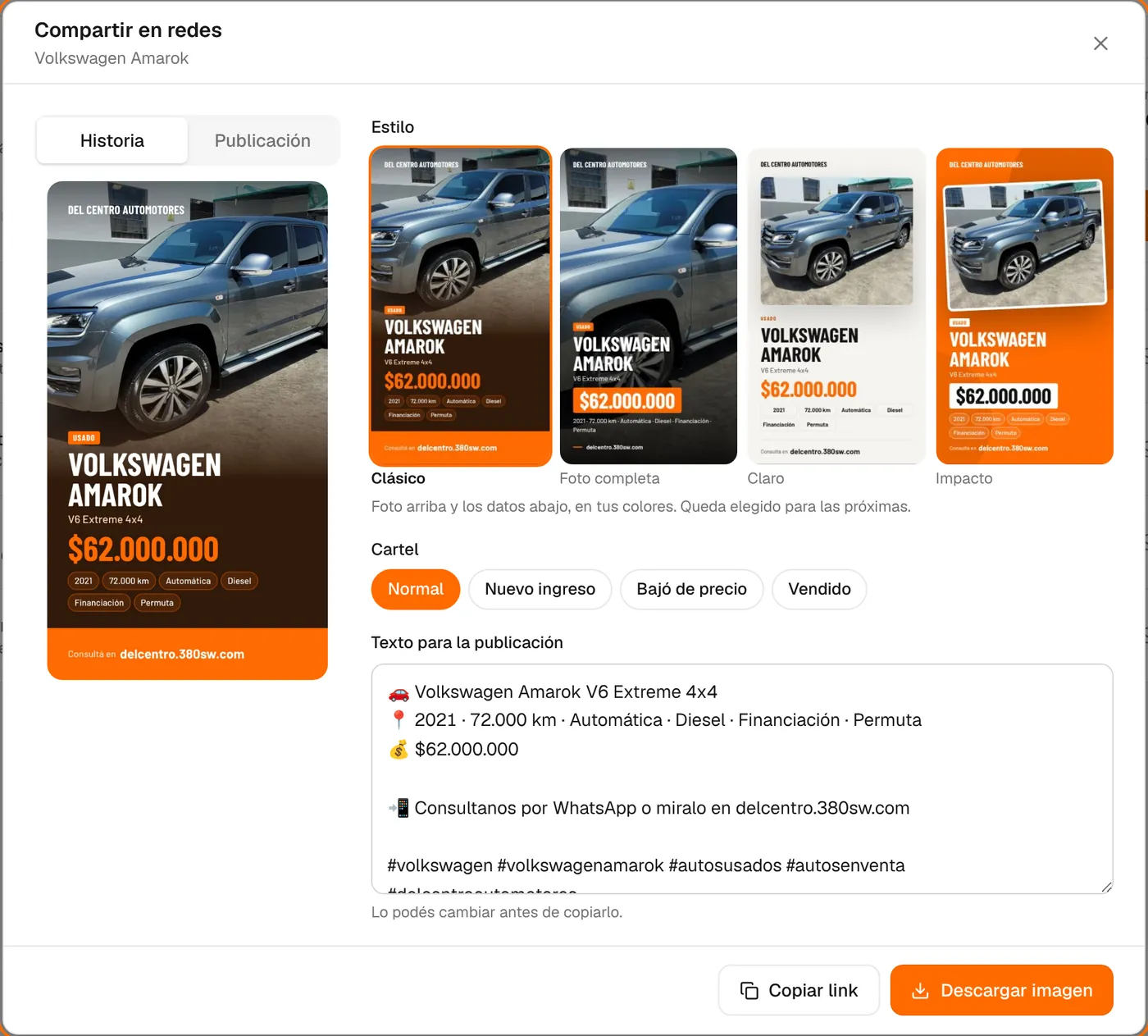 Compartir en redes: estilos, carteles y texto